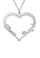 handsome little heart shaped love white gold baby necklaces